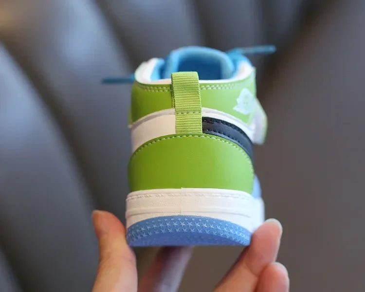 Fashion Children Sneakers Outdoor Non-Slip Boy Girl Casual Board Footwear Colorful High-top Kid Running Sports Leisure Shoes