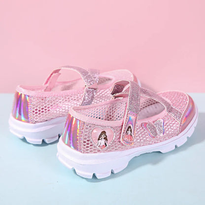 Girls Sandals Cartoon Sweet Soft Sole Children Beach Shoes Children's Summer Floral Sandals Princess Shoes Fashion Cute