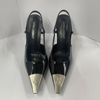 2026 New Summer Style Pointed Toe Stiletto Sandals with Single Strap, Microfiber Lining, Rubber Sole, Sexy High Heels