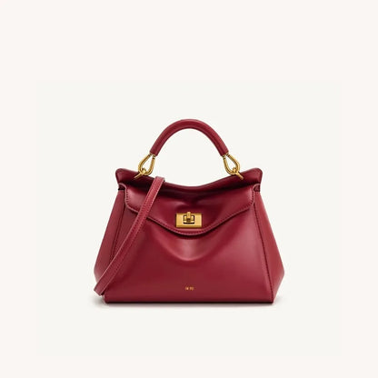 Spring&Autumn buckle bag niche fashion genuine leather shoulder crossbody bag buckle high-end versatile Women handbag