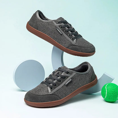 Unisex Barefoot Shoes Wide Toe Minimalist Zero Drop Walking Sneakers Lace-Up Outdoor Lightweight Casual Shoes