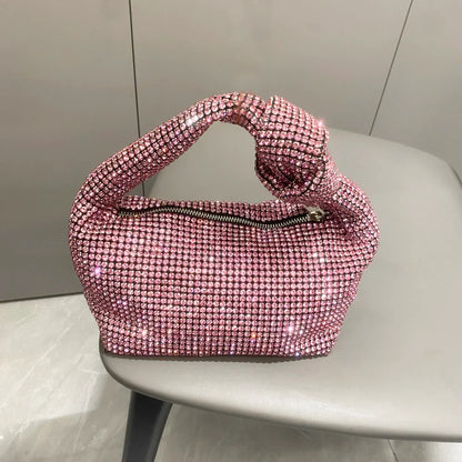 Rhinestones Evening bag silver Crystal Bags for Women Purses and Handbags Luxury Designer banquet bag