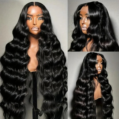 220 Density Body Wave Lace Front Wigs 13x4 13x6 40 Inch Lace Closure Wig 5x5 Gluless Transparent Human Hair Lace Frontal Wigs