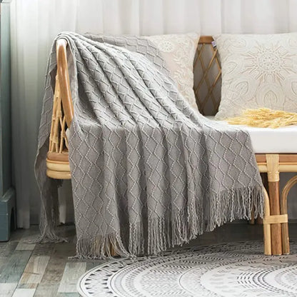 Aesthetic Nordic Plaid Knitted Throw Thread Blankets on the Bed Sofa Throw Travel TV Nap Blankets Soft Towel Bed Plaid Tapestry