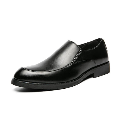Women Casual Leather Shoes Large Size Men Business Shoes New Slip on Square Toe Loafers Hand Polished Leather Casual Shoes