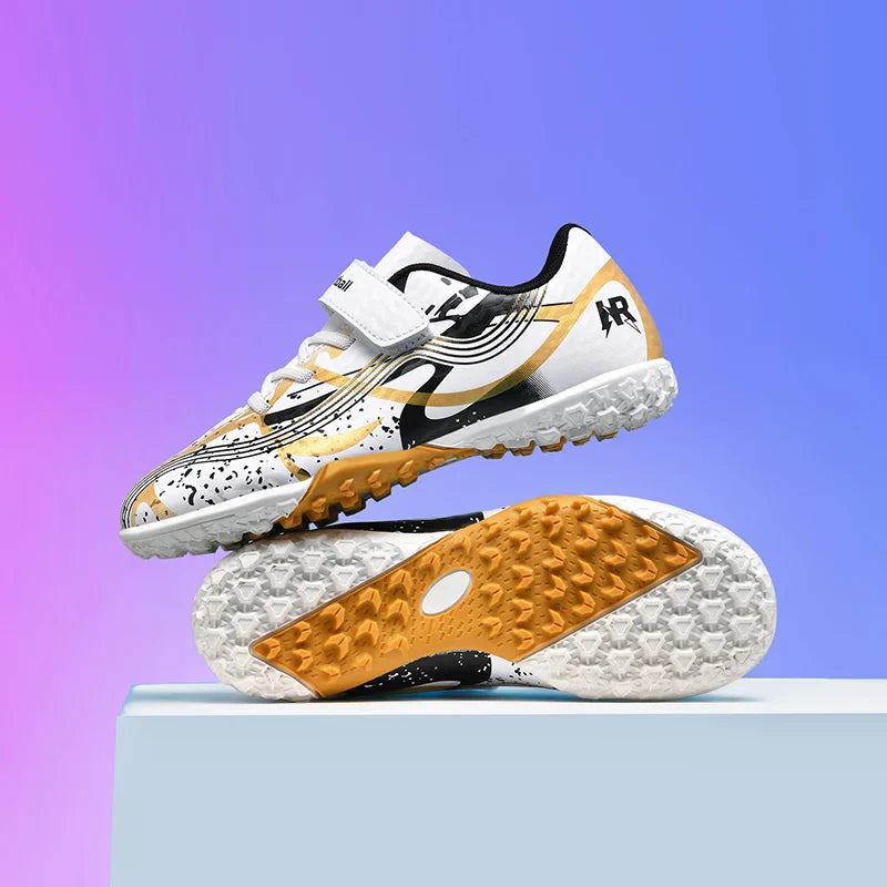 Soccer Shoes with Rubber Soles for Kids, Multicolor FG & TF Training Styles