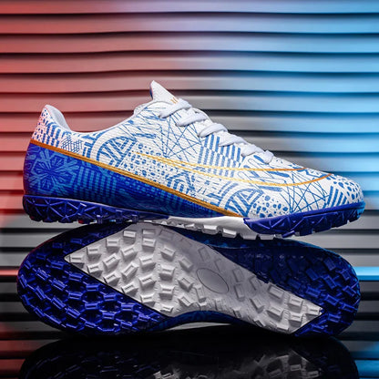 Low-top, studded soccer shoes, unisex, TF and FG, slip-resistant and wear-resistant, available in 4 colors to choose from.