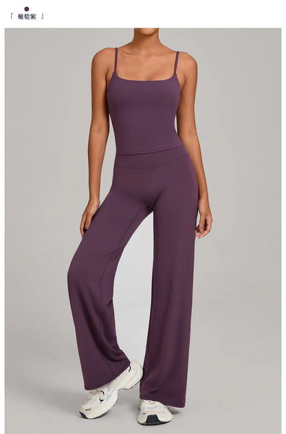 Gym Workout Clothes Women's Casual Wear Outdoor Sports Tight Yoga Suit Naked Feeling Fitness Suit High Waist Yoga Two-piece Set