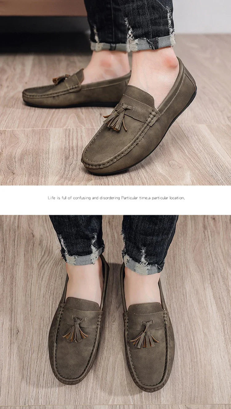 Outdoor Fashion Men's Casual Shoes Comfortable Male Loafers Non-slip Walking Sneakers Breathable Flats Driving Shoes Lazy Shoes