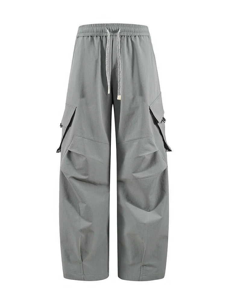 Summer Men's Cargo Pants with 5 Pockets Outdoor Quick Dry Casual Pants Lightweight and Cool Stretch Straight Trousers