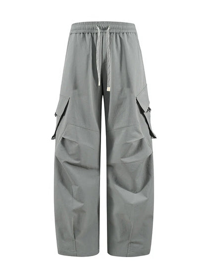 Summer Men's Cargo Pants with 5 Pockets Outdoor Quick Dry Casual Pants Lightweight and Cool Stretch Straight Trousers
