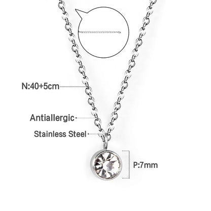 Heart Star Moon Pendant Necklaces Tiny Charms Stainless Steel Choker Women/Girls Y2K Sweater Boho Jewelry Collares