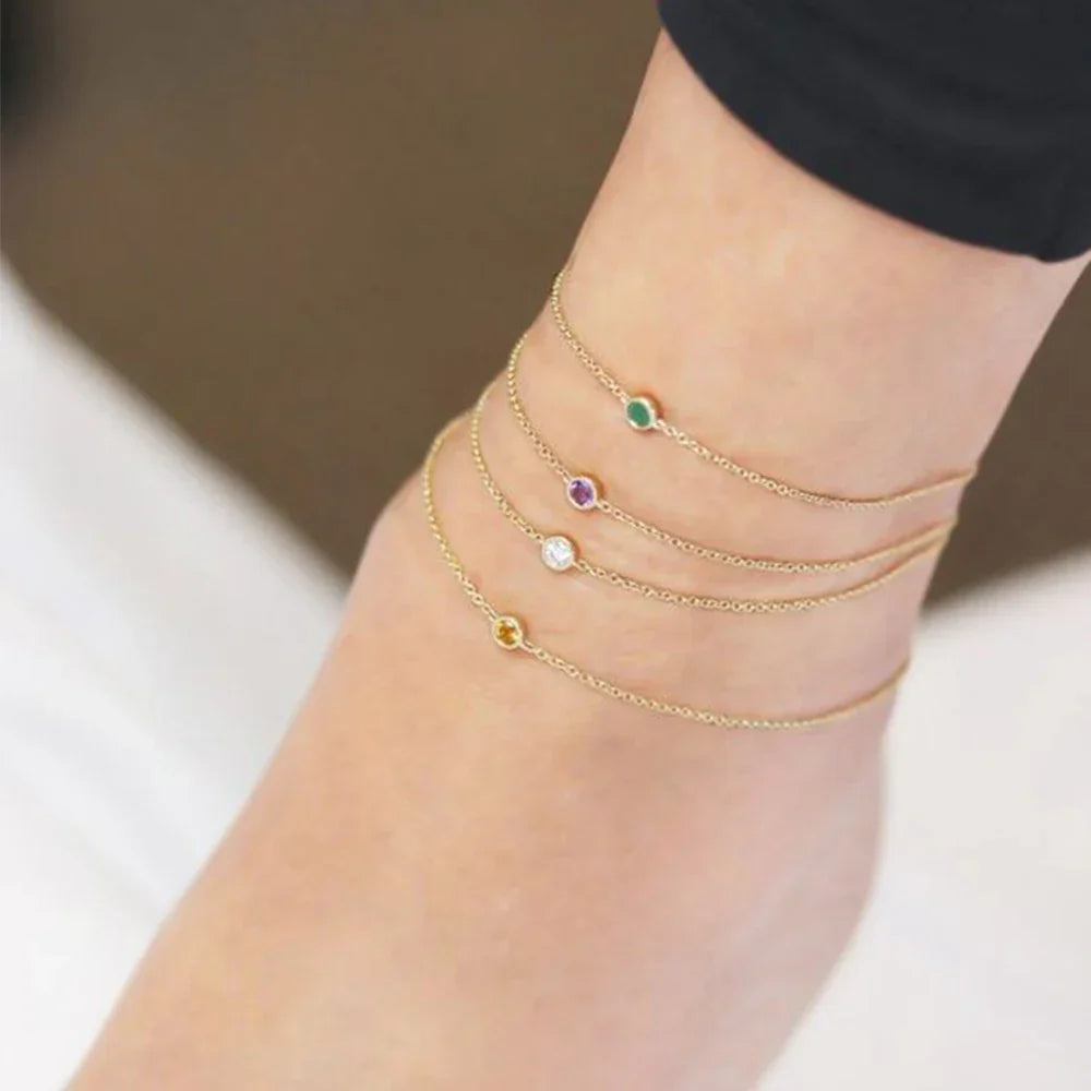Stainless Steel Charm Crystal Necklace Pendant Birthstone Charms For Jewelry Making Women Earrings DIY Accessories