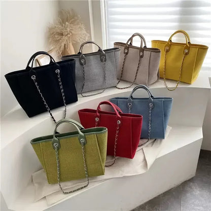 Fashion Make Up Designer Big Women's 2025 New Korean Fashion Casual Large Capacity Shoulder Crossbody Chain Tote Bag