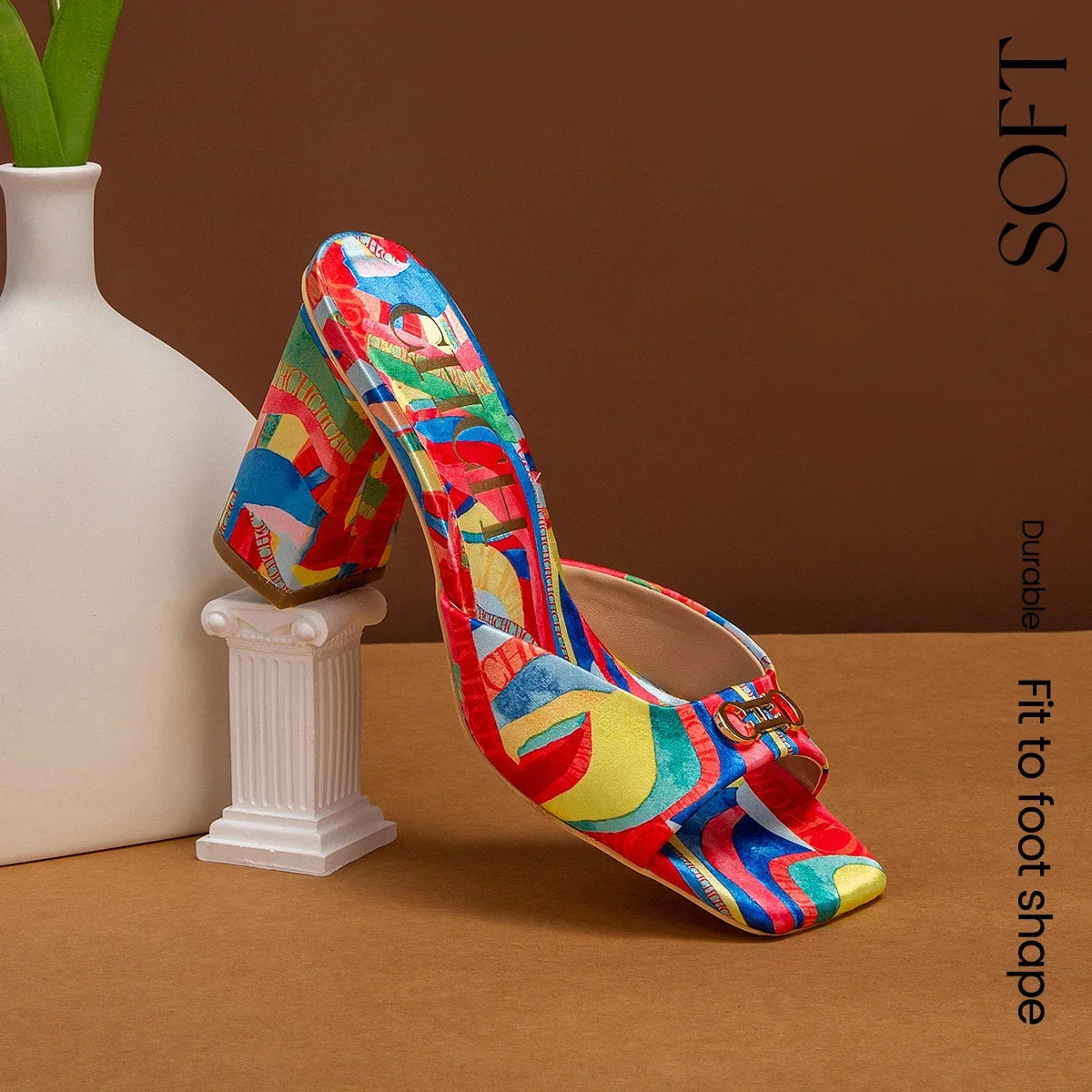 Woman shoes Thick Heel Sandals Square Open Toe Sliding Sandals students