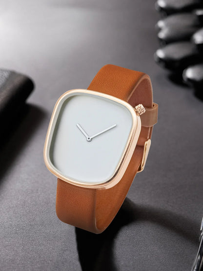 Watch Minimalist Men's Square Fashion Ultra thin Watch Minimalist Women's High Quality Elegant Quartz Watch Clock Gift