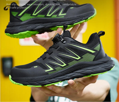 Safety Shoes Man Lightweight Steel Toe Shoes for Men Women Comfort Breathable Safety Shoes Man Indestructible Work Shoes Men ﻿
