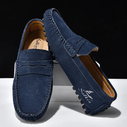 Quality Men's Suede Slip On Loafers Fashion Lightweight Breathable Wallking Driving Shoes Comfort fashion Outdoor Men's Sneakers