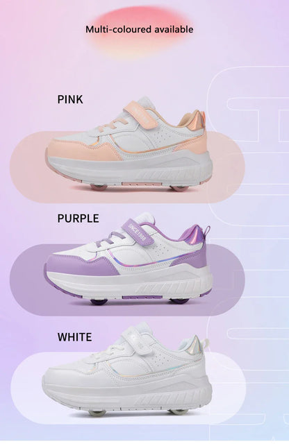 Roller Skate Shoes Kids Autumn 2024 Children Fashion Casual Sports Toy Birthday Gift Games Boys 4 Wheels Sneakers Girls