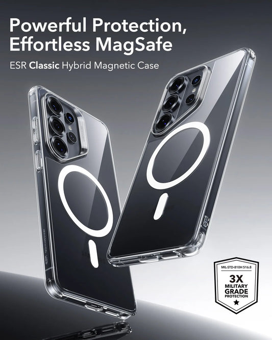 Military-Grade Protection Phone Case for Samsung S25 Ultra Compatible with MagSafe Classic Series for Galaxy S26 Ultra