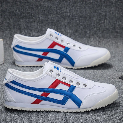 Design Canvas Mesh Shoes Men Casual Sneakers Flat Sports Shoes Walking Running Ligthweight Anti-skid Breathable