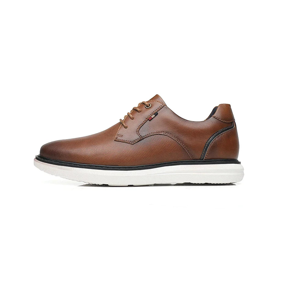 Genuine Leather Dress Shoes Comfy Men Casual Shoes Smart Business Work Office Lace-up Men Shoes