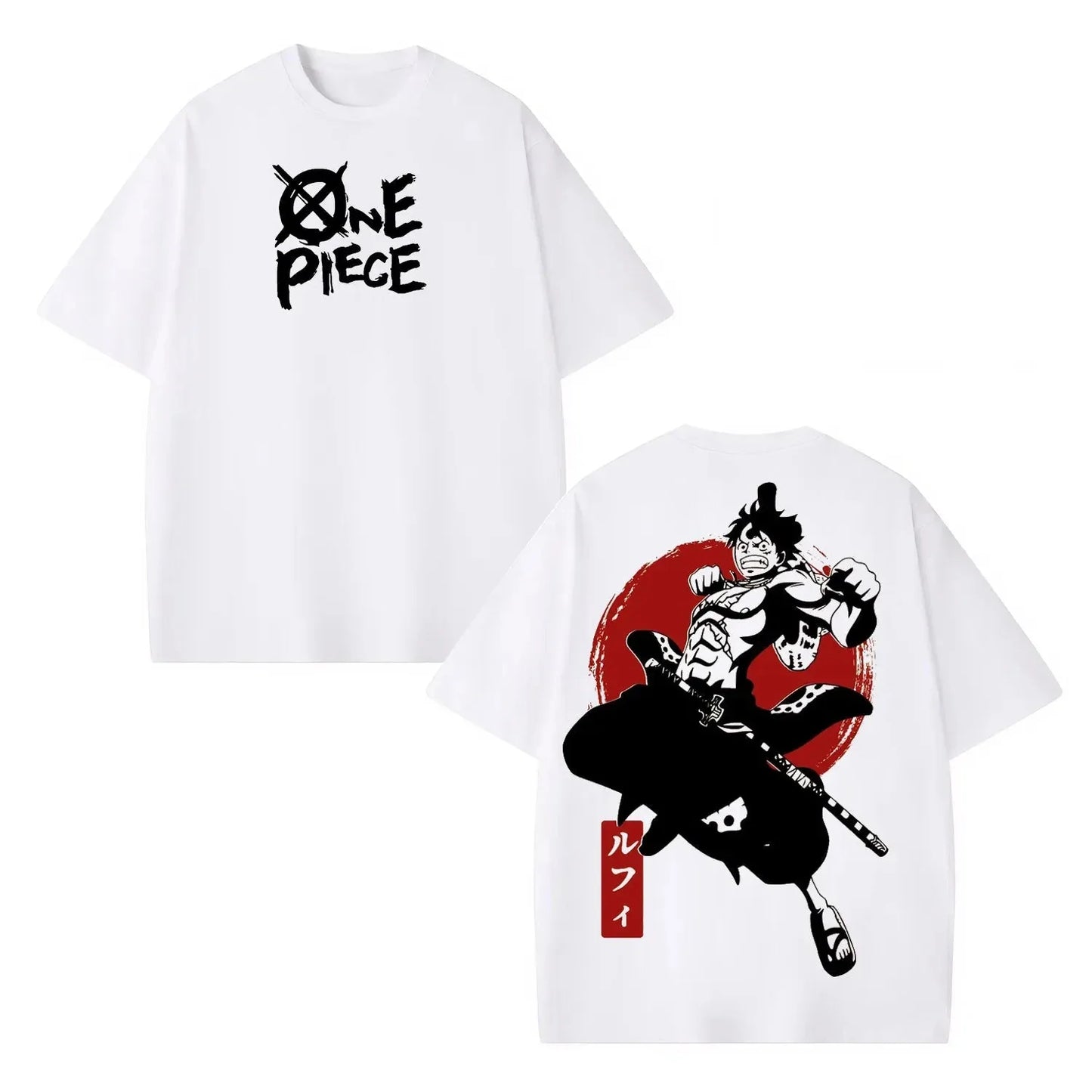 Anime Derivatives Printed Washed T-shirt Men and Women Summer Fashion Trend Street Harajuku Popular Comfortable Top
