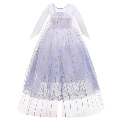 Girls Frozen 2 Elsa Anna Princess Mesh Sequin Clothes Kids Cosplay Snow Queen Costumes Carnival Birthday Party Elsa Gowns