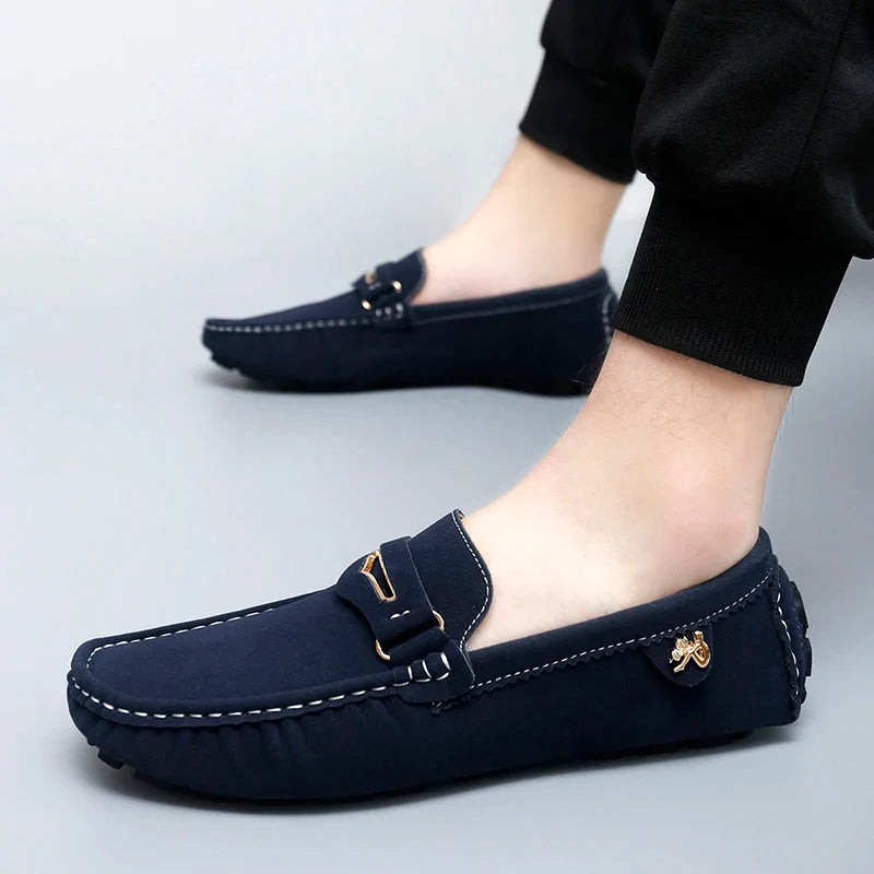 48 Extra Large Size Frosted Couple Style Halloween Gift 2025 Autumn New Beanie Shoes British Style Slip-On Lazy Men's Shoes Driving Lightweight Non-Slip Casual Leather Shoes