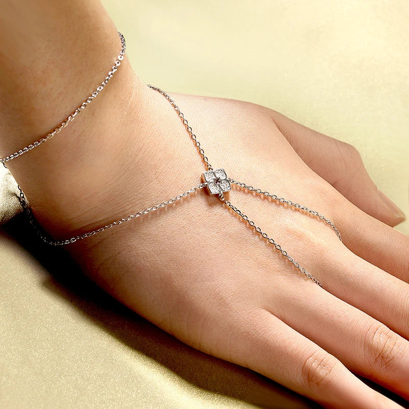 Certified All Moissanite Lab Diamond Bracelets for Women Adjustable 15-20cm Classic Luxury Chain Pure 925 Sterling Silver