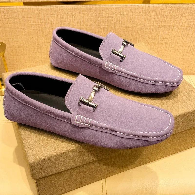 Suede Men Casual Shoes Lazy Shoes Male Breathable Slip-on Mens Driving Flat Shoes Comfortable Boat Shoe Loafers Moccasins