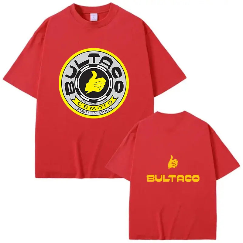 Hot Sale Bultaco Cemoto Motorcycles Printing T-Shirts 2025 Fashion Men Summer Short Sleeve 100% Cotton Bultaco Man T-shirt