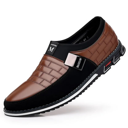 Fashion Men Leather Shoes Daily Office Loafers Lightweight Comfortable Soft Driving Walking Shoes Men Sports Shoes