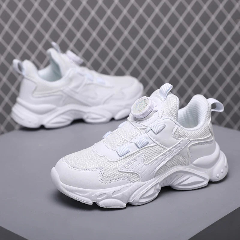 Children's Basketball  Sports Shoes Breathable Student White School Walking Shoes Anti-skid Boys Girls Casual Running Sneakers