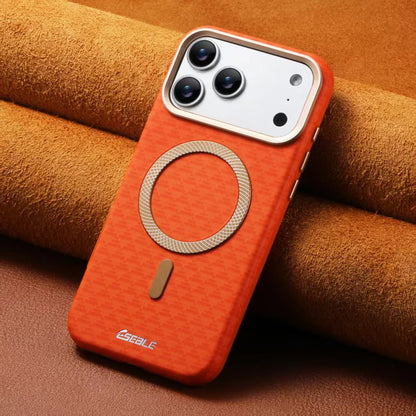 Leather Magnetic Phone Case For iPhone 17 16 15 14 13 Pro Max 17Pro 17Air Metal Lens Button Bumpe Cover