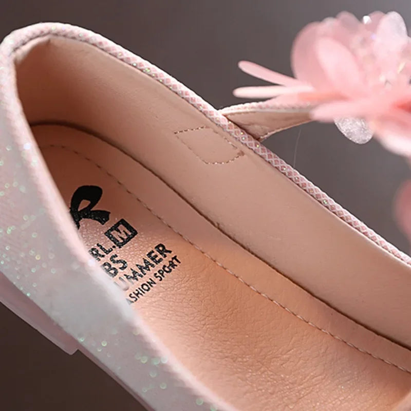 New fashion girls small leather shoes Korean version of the foreign-style cute princess shoes kids breathable white school dance