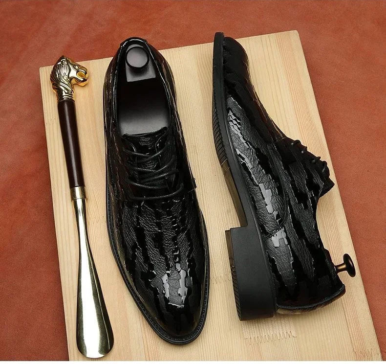 Social Shoe Male Leather Casual Spring Autumn Business Men's Formal Shoes Black Legitimate Clothing 2025 Trend Cheap Liquidation
