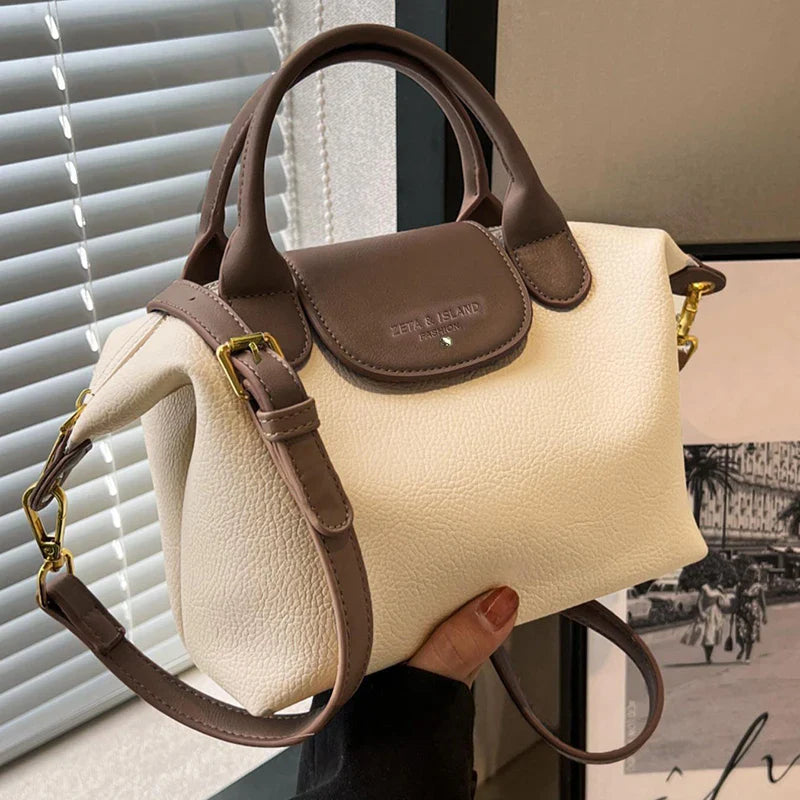 Classic fashion simple messenger bag, elegant temperament, multifunctional, high-value contrast color shoulder bag