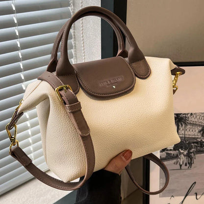 Classic fashion simple messenger bag, elegant temperament, multifunctional, high-value contrast color shoulder bag