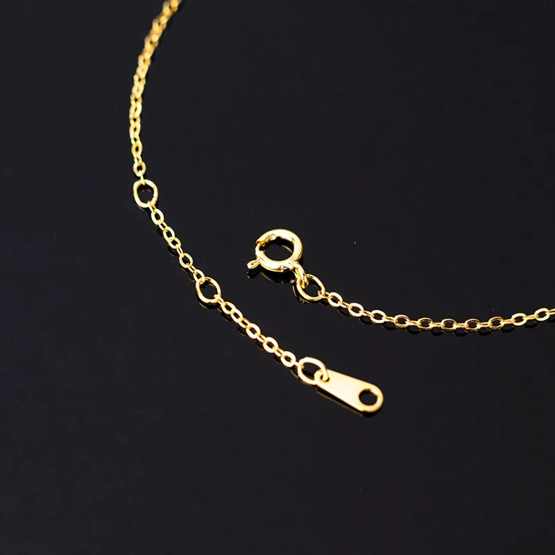 Minimalism Classic Gold Color Bracelet 100% 925 Sterling Silver Link Chain Cute Bracelets For Women Fine Jewelry Gifts