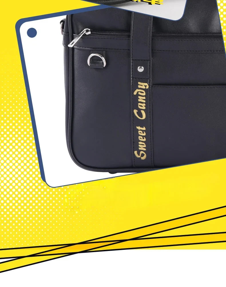 Briefcase high Students Bag Schoolbags Shoulder Bags14-16inch Laptop Bag's Messenger Bags Office HandbagPU Leather tote bag