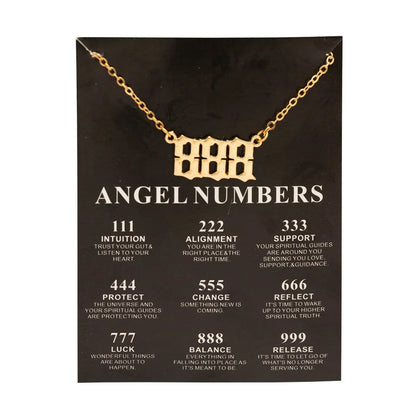 New Trendy Fashion Alloy Gold Color Lucky Angel Numbers Wish 777 Pendant Necklace for Women Girl Gift Birthday Jewelry Dropship