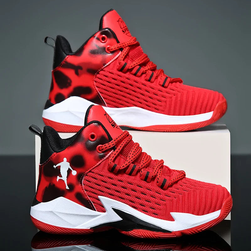 High Quality Children Casual Shoes Mesh Sneakers Comfortable Boy's Sport Shoes Fashion Cushioning Non-slip Kids Basketball Shoes