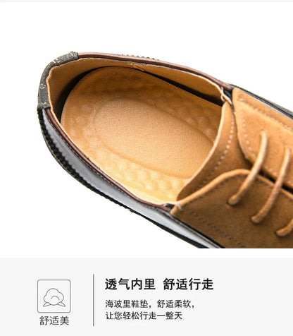 Retro Oxfords Shoes Men Classic Men's Dress Shoes Casual Business Social Brogues Shoes For Wedding