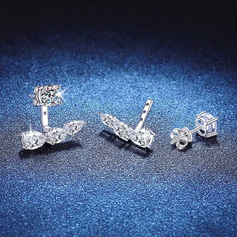 5mm Moissanite Earrings 100% 925 Sterling Silver adjustable Earrings For Women Party Fine Jewelry wholesale