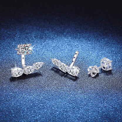 5mm Moissanite Earrings 100% 925 Sterling Silver adjustable Earrings For Women Party Fine Jewelry wholesale