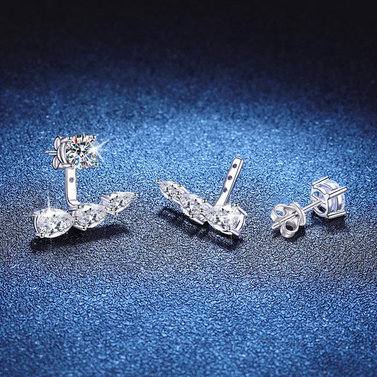 5mm Moissanite Earrings 100% 925 Sterling Silver adjustable Earrings For Women Party Fine Jewelry wholesale