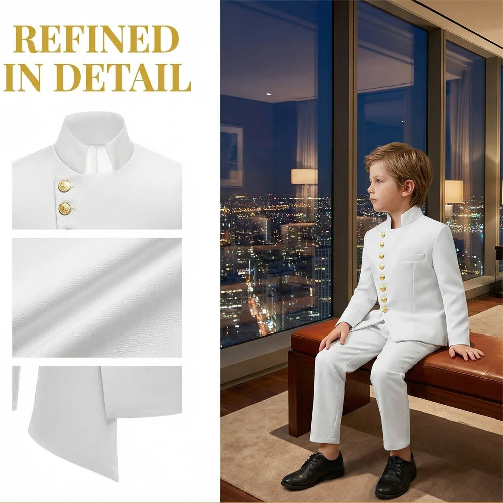 Kids Formal Suit Set from Toddler to Teen - Ship Today Graduation Recital Communion Tuxedo - Jacket Pants Outfit