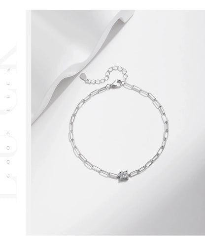 Clear D Color Moissanite Bracelet 0.3 Carat Lab Diamond 925 Sterling Silver Elegant Bracelet For Women Fine Jewelry