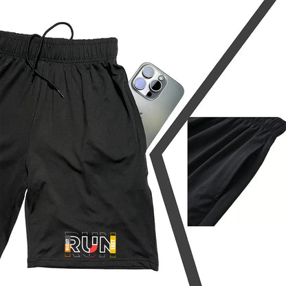 Men's 2 Piece Running Set Quick Dry Sport Shorts with Compression Tights for Gym Fitness Jogging Basketball